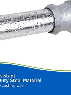 Kenney Shower Curtain Rod 72 in. L Silver MaxWarehouse_Store 042437000291